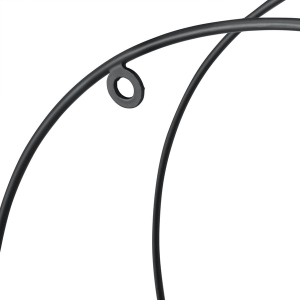 Mensola da parete Lily 35x12x35 cm design rotondo con 2 ripiani nero en.casa