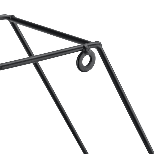 Mensola da parete Kaya 40x12x35 cm a nido d'ape con 3 ripiani Nero en.casa