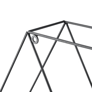 Mensola da parete Flint 62x12x53 cm a nido d'ape con 4 ripiani Nero en.casa