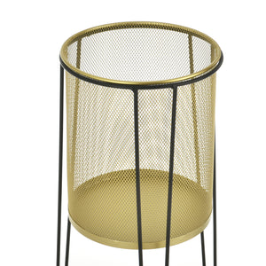 Set da 2 supporti per piante Roosdaal in metallo nero color ottone en.casa