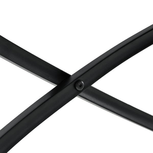 Tavolino da Salotto Dunedin con Piano Rotondo e Base Spirale - Effetto Legno / Nero [en.casa]