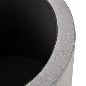 [en.casa] Tavolino Basso per Salotto Tavolino da Caffè con Piano Rimovibile Tavolino con Scomparto Portaoggetti - Tessuto Grigio/Piano color Legno 