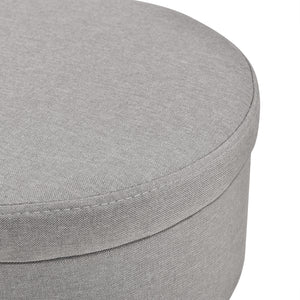 [en.casa] Poggiapiedi con Piano rimovibile 42 x 36 cm Sedile con Contenitore Carico Massimo 80 kg - Grigio