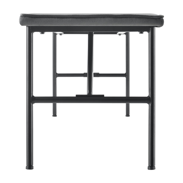 Panca imbottita 130x40x45 cm Tessuto Grigio en.casa