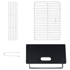 [pro.tec] Griglia Portatile da Campeggio Barbecue da Picnic in Acciaio Griglia Pieghevole da Giardino 45 x 30 x 30 cm BBQ all'Aperto