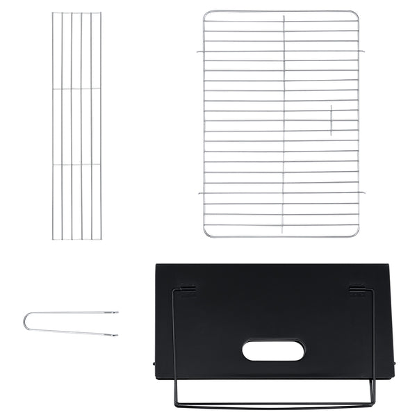 [pro.tec] Griglia Portatile da Campeggio Barbecue da Picnic in Acciaio Griglia Pieghevole da Giardino 45 x 30 x 30 cm BBQ all'Aperto
