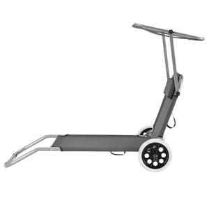 Lettino prendisole Falun con tetto e ruote Antracite casa.pro