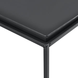 Tavolino Nyker 47x100x50 cm Design industriale Nero en.casa