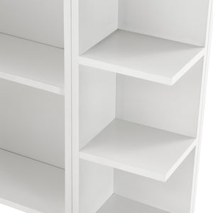 Armadietto da Muro Harstad per Bagno con Specchio Anta e Ripiani Laterali 64x80x20 cm - Bianco [en.casa]

