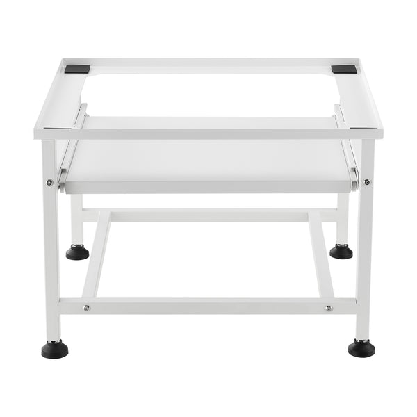 Base per lavatrice Florimont con ripiano estraibile in acciaio [en.casa]