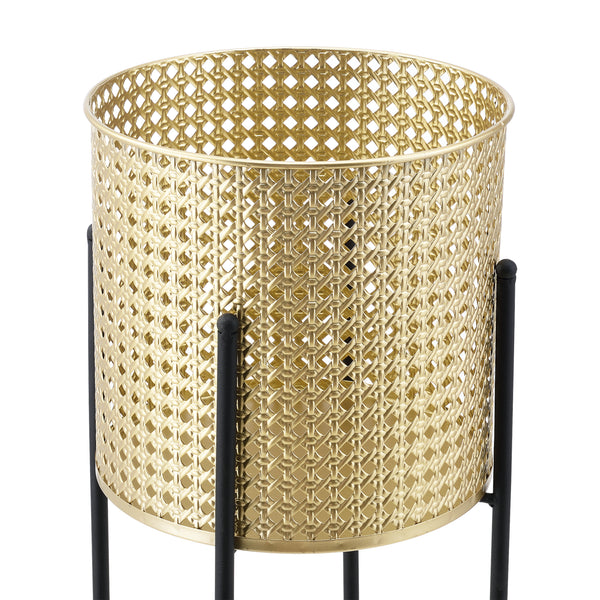 Supporto per vaso Mol 2 pz. Nero-oro en.casa