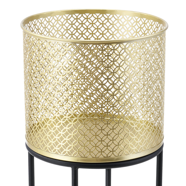 Portavaso Messancy 2 pz. Nero-Oro en.casa