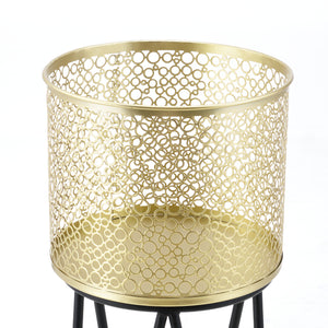 Portavaso Marchin 2 pz. Nero-Oro en.casa