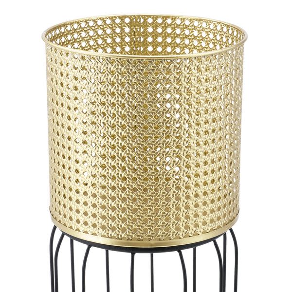 Portavaso Maaseik 2 pz. Nero-Oro en.casa