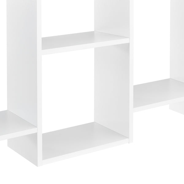 Mensola da parete Jessheim 161x18x65 cm Bianco en.casa