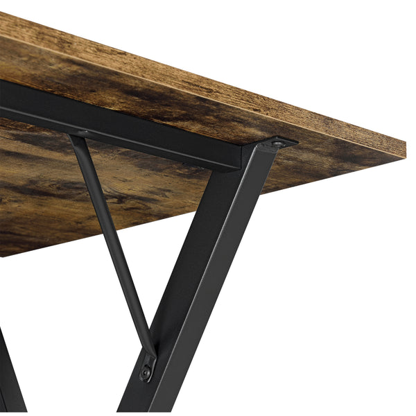 Tavolo da pranzo Arboga 120x60x75cm per 4 persone Tonalità di legno scuro en.casa