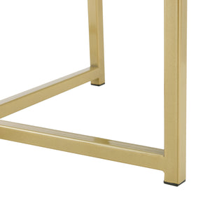 Tavolino laterale Alavieska struttura in acciaio 50 x 42 cm Oro en.casa