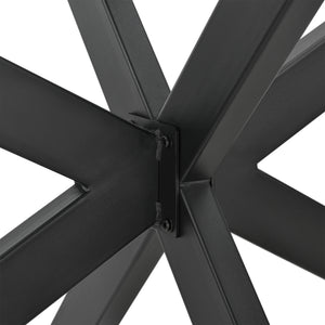 Struttura del tavolo Oberau 150x78x71 cm Nero [en.casa]