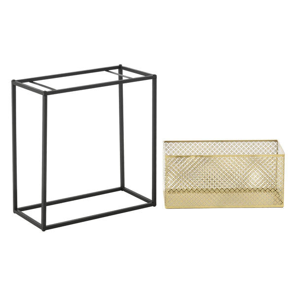 Porta fiori Anderlues set da 2 nero/ottone en.casa