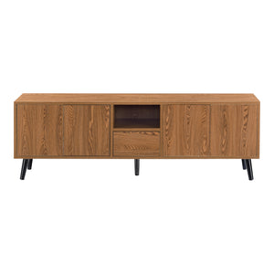 Tavolino TV Hedemora 140x30x45,5 cm Tonalità legno scuro en.casa