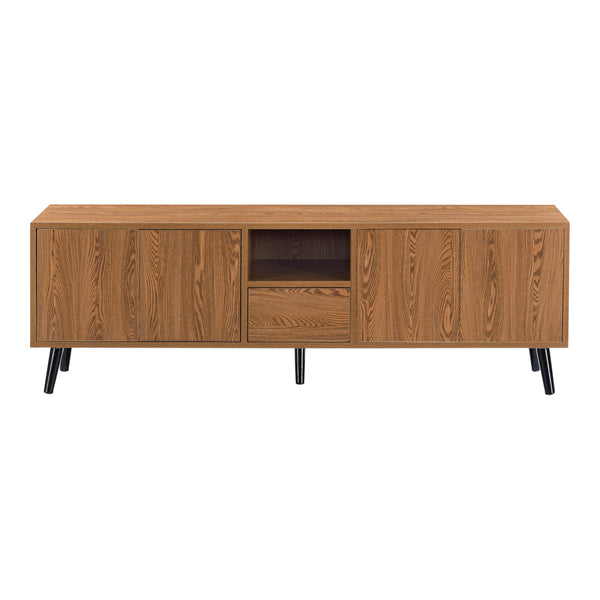 Tavolino TV Hedemora 140x30x45,5 cm Tonalità legno scuro en.casa