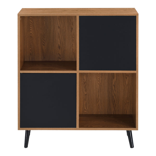 Mobiletto Heby 93x80x30 cm Tonalità legno scuro/Nero en.casa