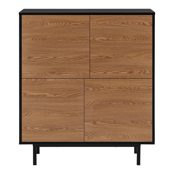 Mobiletto Gnosjö 80x30x93cm Nero/Tonalità di legno scuro en.casa