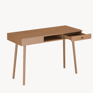Scrivania Habo con Cassetto e Scomparto Aperto 75 x 115 x 48 cm - Effetto Noce [en.casa]