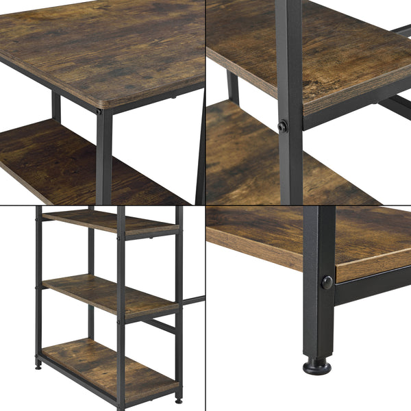 Banco bar Växjö 100x109x60cm Tono de madera oscura en.casa