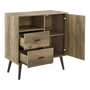 Sideboard Tingsryd 78x38x82cm Nero/Quercia [en.casa]