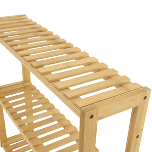 Scaffale in bambù Örnsköldsvik 60x15x54cm legno naturale [en.casa]