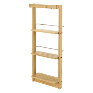 Mensola da parete in bambù Lidingö 29x10x70cm [en.casa]