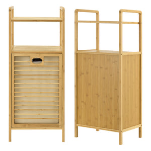 Scaffale per biancheria in bambù Rendalen 40x30x95 cm [en.casa]