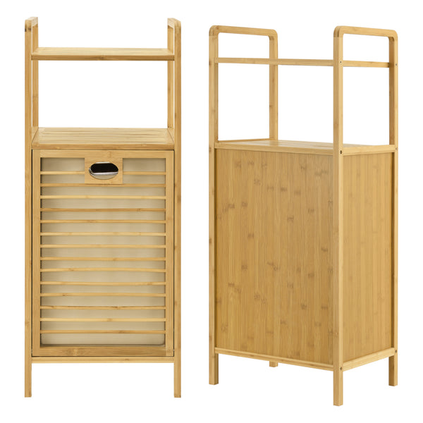 Scaffale per biancheria in bambù Rendalen 40x30x95 cm [en.casa]