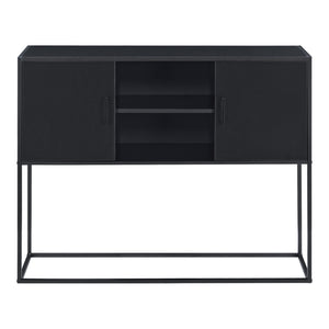 Sideboard Motala con ripiano e ante armadio Nero [en.casa]