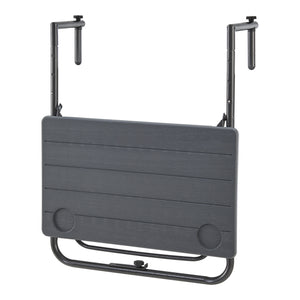 Tavolo sospeso Badolato 83,5x60x60 cm Angolare Grigio scuro [en.casa]