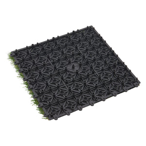 Piastrelle di prato sintetico Wiesloch set da 11 pezzi 1m² [en.casa]