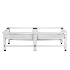 Base per lavatrice doppia Bothel con ripiani 150 kg Bianco [en.casa]