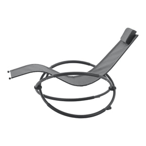 Lettino a dondolo Pulsano 150 kg Grigio scuro [en.casa]