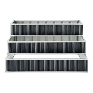 Aiola da giardino Renswoude 118x118x60cm a 3 livelli [en.casa]