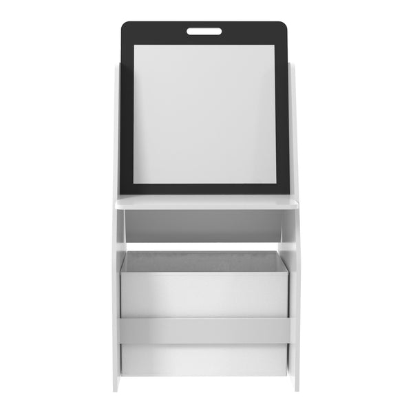 Tavolo per bambini con lavagna Ferrol 88x51x49 cm Bianco [en.casa]