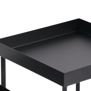 Set di tovagliette Heinola Tavolini da caffè set da 2 acciaio nero [en.casa]