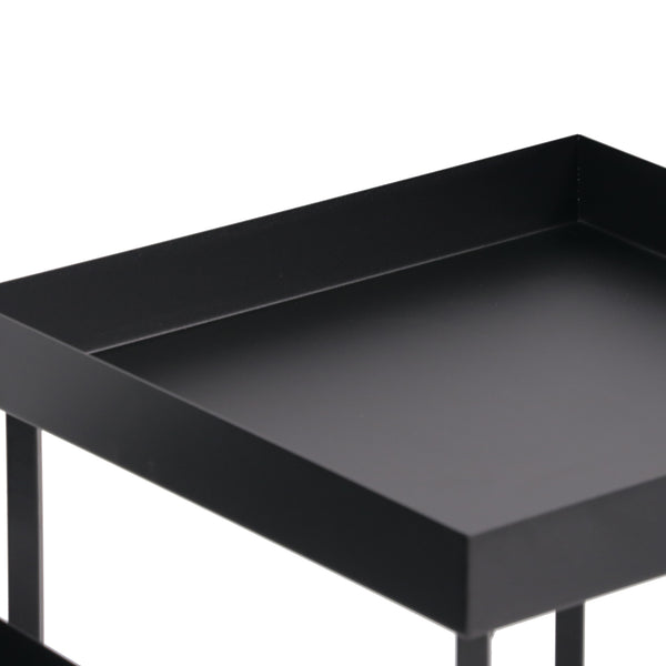 Set di tovagliette Heinola Tavolini da caffè set da 2 acciaio nero [en.casa]