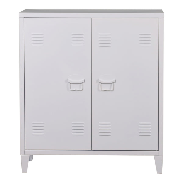 Armadio metallico Oripää - 90x80x33cm - Bianco