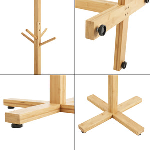 Appendiabiti Jämsä 176 x 38 x 38 cm 12 ganci Bambù Naturale [en.casa]