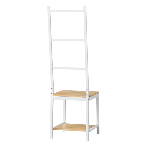 Valet da uomo Juuka 133x40x42 cm Sedia appendiabiti in bambù [en.casa]