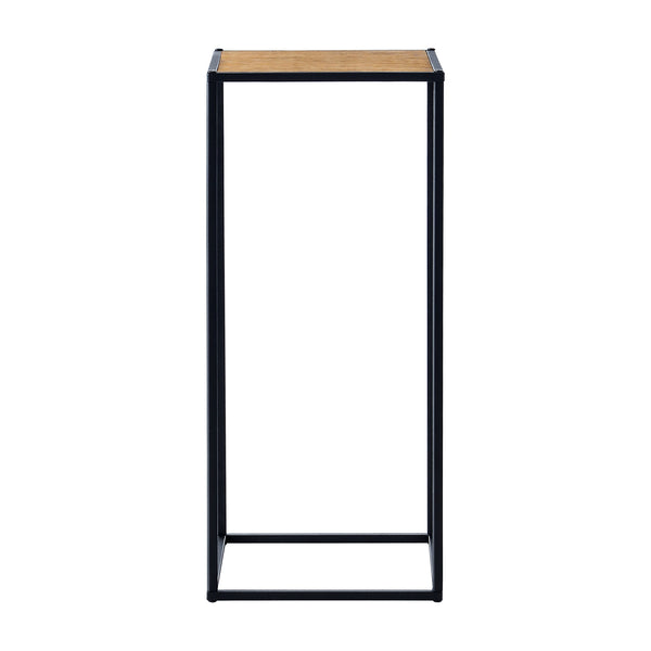 Set di 2 Tavoli da Consolle 'Gamleby' Struttura Sovrapponibile a Forma di Colonna - Color Legno/Nero [en.casa] 