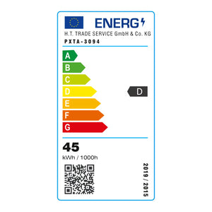 Lampada a sospensione Durham con 206 LED Alluminio Nero / Bianco [lux.pro]