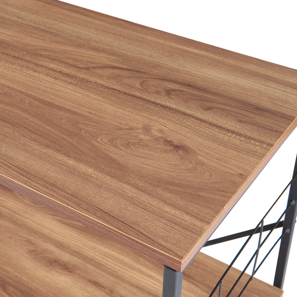 Libreria Billund con 4 ripiani 133 x 60 x 42 cm Nero / Effetto noce [en.casa]