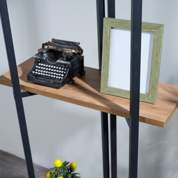 Libreria Bjerringbro 150 x 55 x 24 cm Nero / Effetto noce [en.casa]